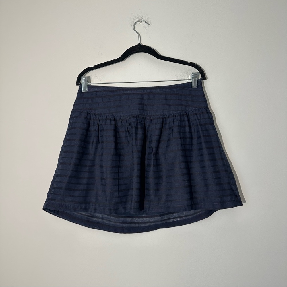 old navy black and navy striped mini shirt size 4